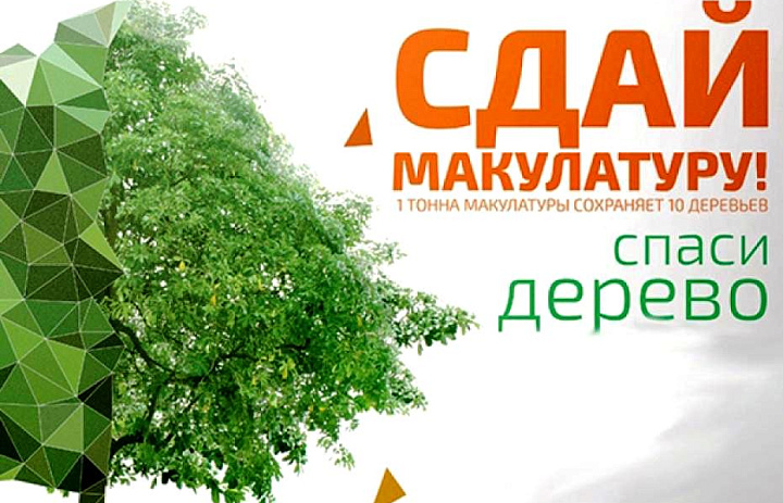Экологическая акция по сбору макулатуры "Сдай макулатуру, спаси дерево"